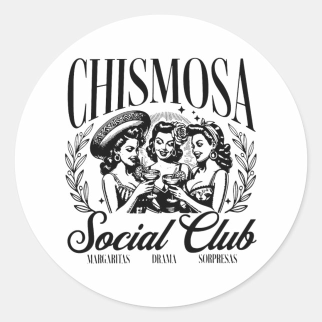 Sticker Rond Chismosa Social Club (Devant)