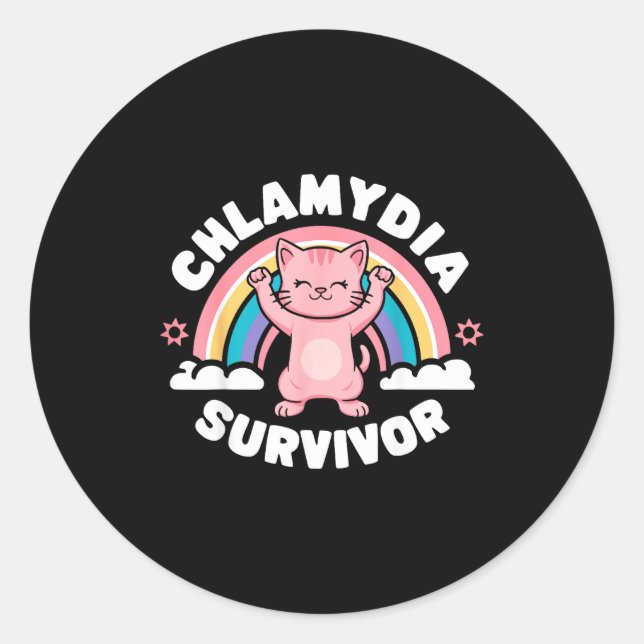 Sticker Rond Chlamydia Survivor  (Devant)