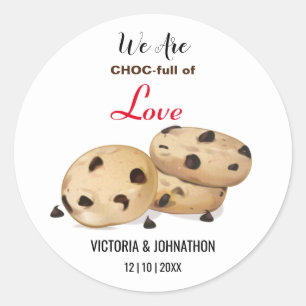 Sticker Rond Choc-Plein D'Amour Merci Cookie Traitement Maria