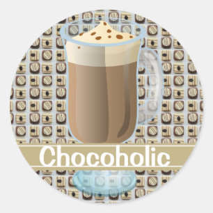 Sticker Rond Chocoholique