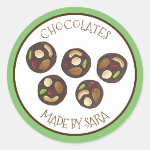 Sticker Rond Chocolat Boutique Chocolatier Pâtisserie Chef Mend