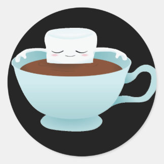 Sticker Rond Chocolat chaud