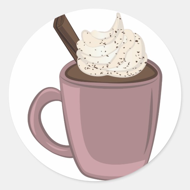 Sticker Rond Chocolat chaud (Devant)