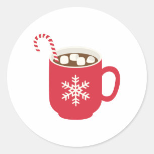 Sticker Rond Chocolat chaud