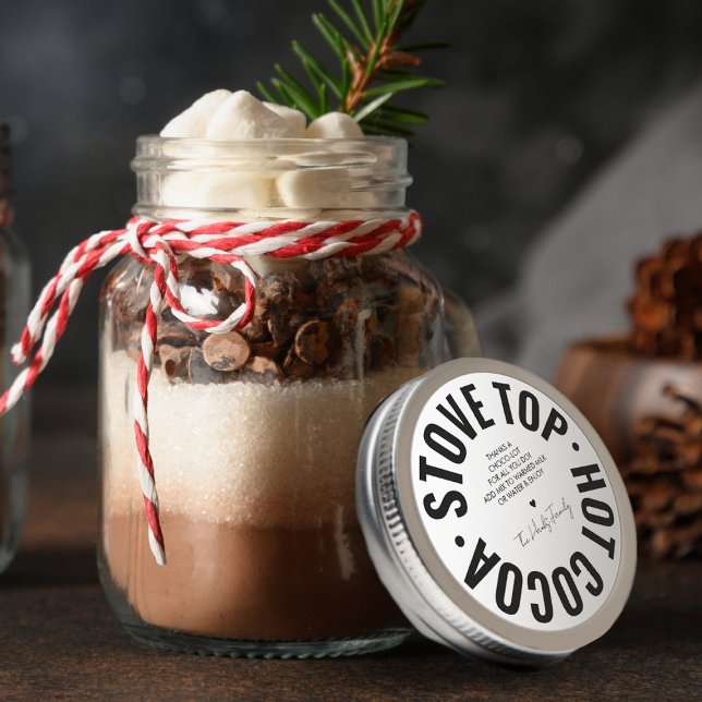 Sticker Rond Chocolat Chaud Maison Fun Fun (Créateur téléchargé)