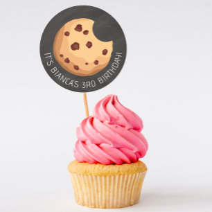 Sticker Rond Chocolat Chip Cookie Chalkboard Anniversaire Stick
