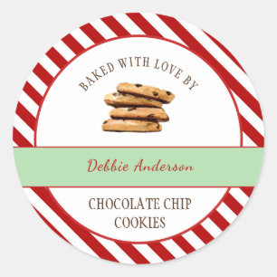 Sticker Rond Chocolat Chip Cookie Vacances Bakers