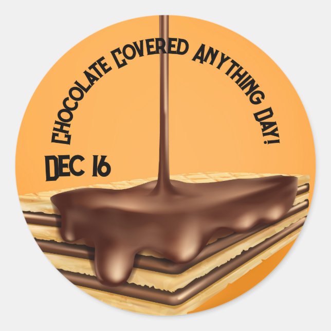 Sticker Rond Chocolat couvert tous les jours (Devant)