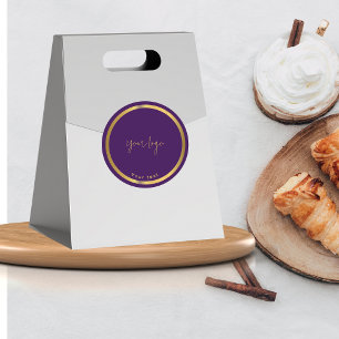 Sticker Rond Chocolat d'affaires de qualité noire et or