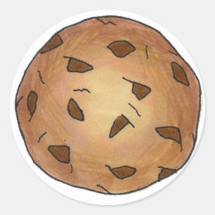 Sticker Rond Chocolat frais Chip Boulangerie de biscuits Alimen