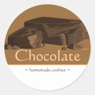 Sticker Rond Chocolat sur mesure