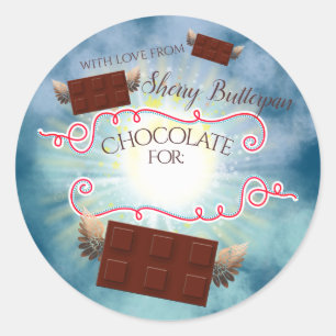 Sticker Rond Chocolats d'anges volants de la cuisine de
