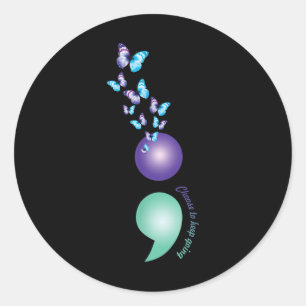Sticker Rond Choisir De Continuer À Se Sensibiliser À La Préven