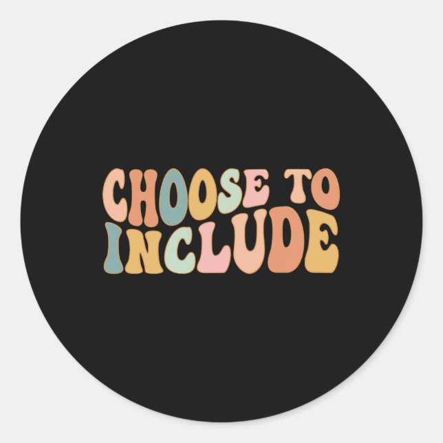 Sticker Rond Choisir D'Inclure L'Autisme Enseignant De L'Éducat (Devant)