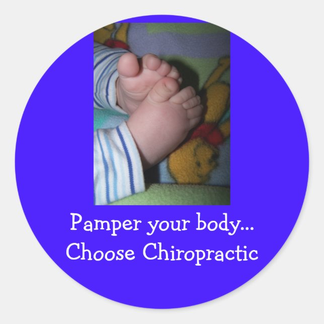Sticker Rond ..Choisir la chiropratique (Devant)