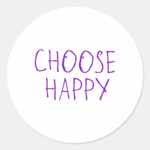 Sticker Rond Choisir l'autocollant Happy