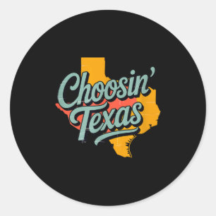 Sticker Rond Choisir texas rétro musique country de l'état de l