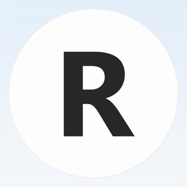 Sticker Rond Choisir une lettre | Police : Ouvrir Sans Condensé (Créateur téléchargé)