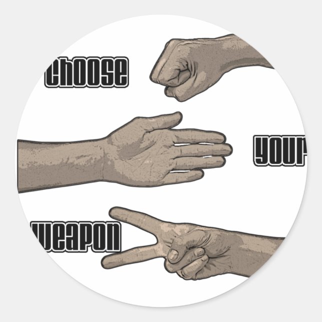 Sticker Rond choisir votre arme (Devant)