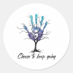 Sticker Rond Choisissez de continuer Sensibilisation au suicide