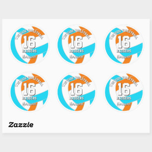 Sticker Rond choisissez les couleurs de TOUTE équipe nom d'athl