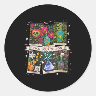 Sticker Rond Choisissez Vos Poisons Drôle Buvez-Moi Potions Joy