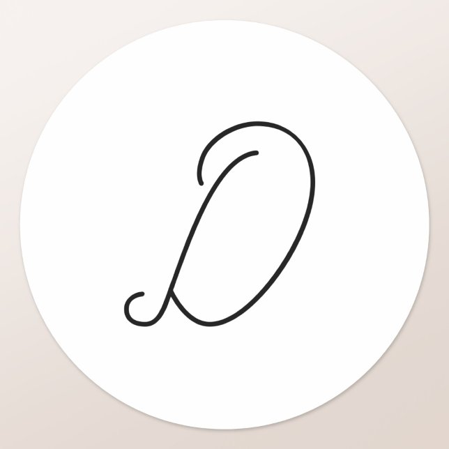 Sticker Rond Choisissez votre propre lettre | Style de police : (Créateur téléchargé)