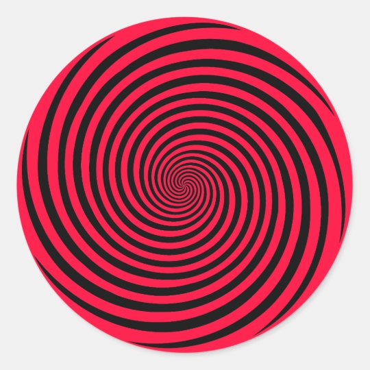 Sticker Rond Choisissez Votre Spirale D Hypnose De Couleur Zazzle Fr