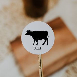 Sticker Rond Choix de repas Mariage de boeuf