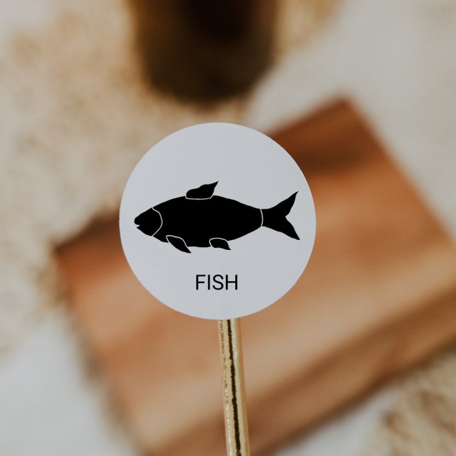 Sticker Rond Choix de repas Mariage de poisson (Créateur téléchargé)