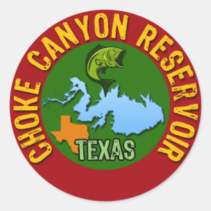 Sticker Rond Choke Canyon Réservoir, Texas