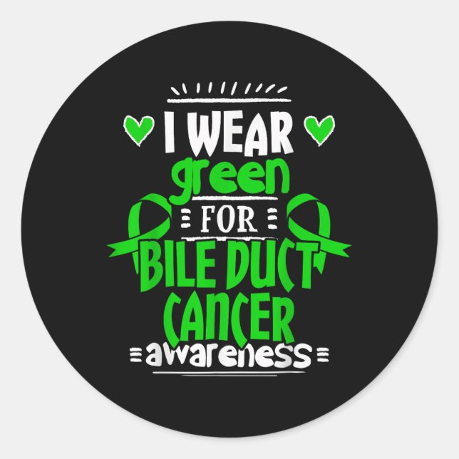 Sticker Rond Cholangiocarcinome Sensibilisation Bile Duction Ca (Devant)