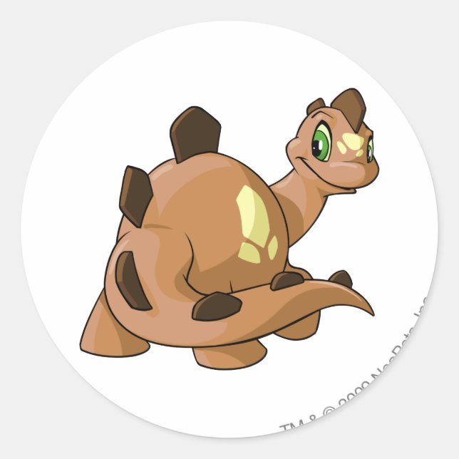 Sticker Rond Chomby Brown (Devant)