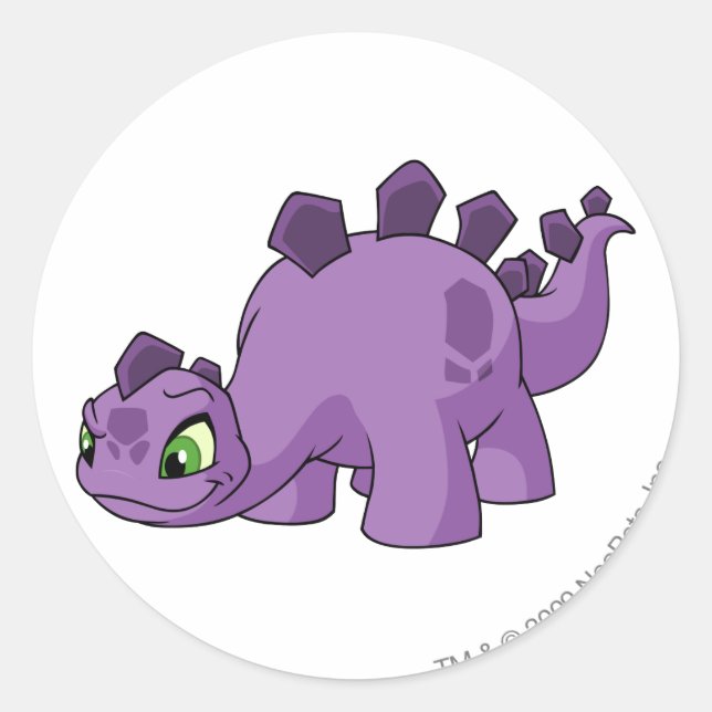 Sticker Rond Chomby violet (Devant)