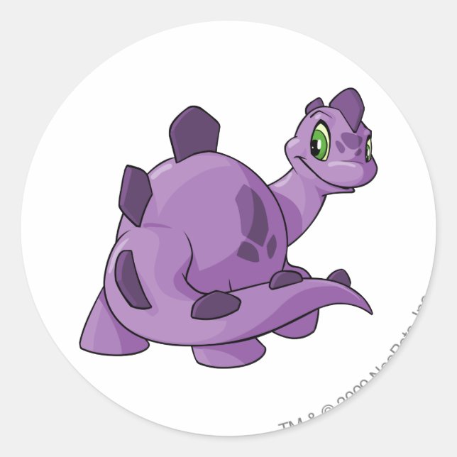 Sticker Rond Chomby violet (Devant)