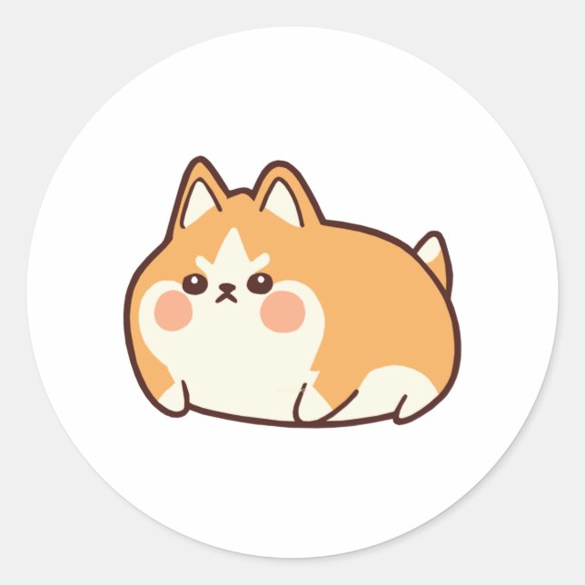 Sticker Rond Chonk Shibe (Devant)
