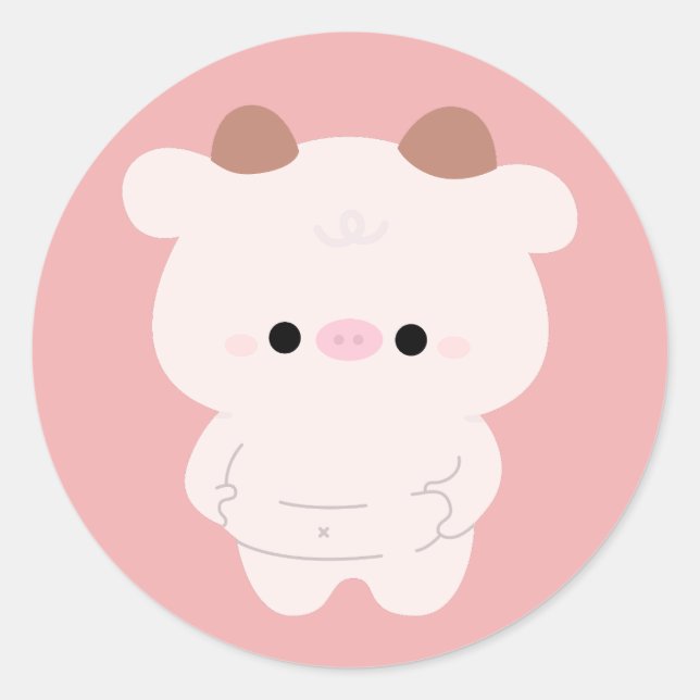 Sticker Rond Chonky Cow (Devant)