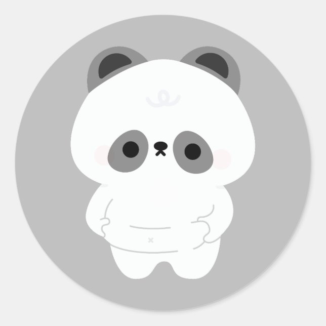 Sticker Rond Chonky Panda (Devant)