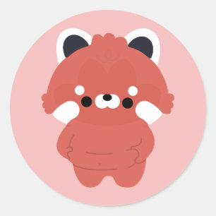 Sticker Rond Chonky Red Panda