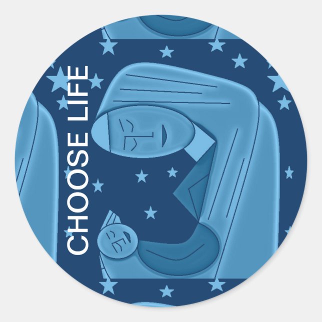 STICKER ROND CHOOSE LIFE (Devant)