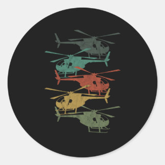 Sticker Rond Chopper Helipad Aircraft Pilot Air Vehicle Gift Re