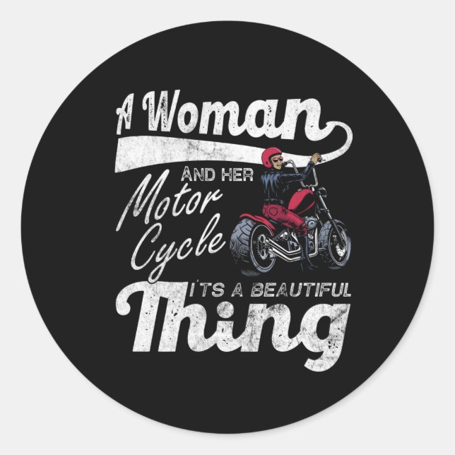 Sticker Rond Chopper moto (Devant)
