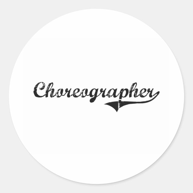 Sticker Rond Chorégraphe Emploi Professionnel (Devant)