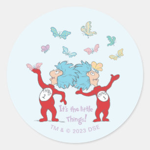 Sticker Rond Chose Une Chose Deux C'est Les Petites Choses !