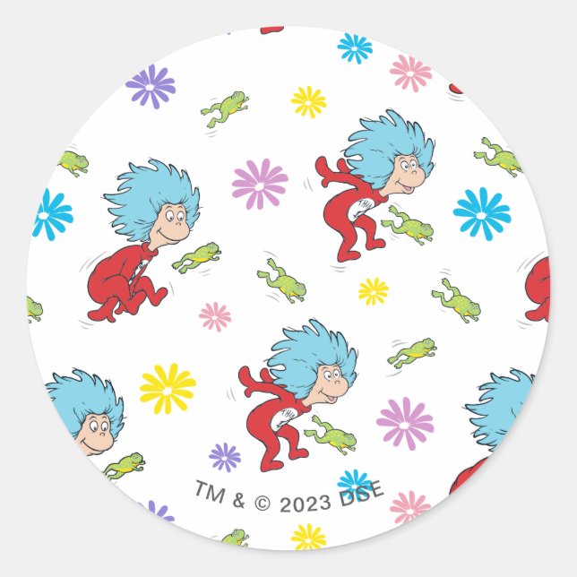 Sticker Rond Chose Une Chose Deux Chaussures Hoppy Motif (Devant)