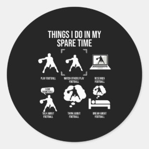 Sticker Rond Choses à faire pendant le temps libre t shirt joue