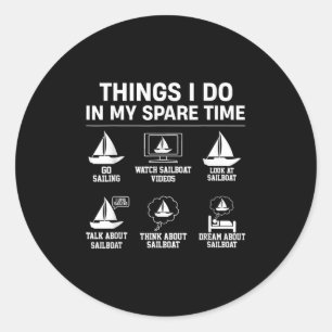 Sticker Rond Choses de voile que je fais pendant mon temps libr
