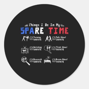 Sticker Rond Choses que je fais pendant mon temps libre à l'ent