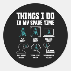 Sticker Rond Choses que je fais pendant mon temps libre Amateur