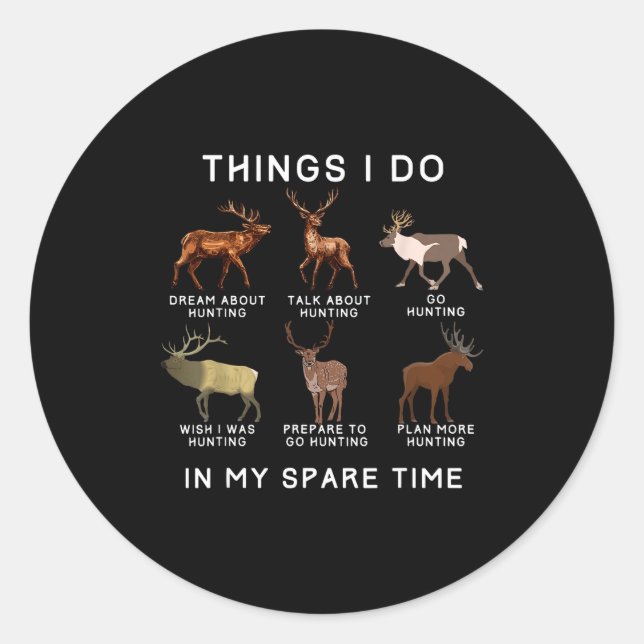 Sticker Rond Choses Temps Libre Élan Cerf (Devant)